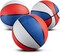 Mini Basketballs - (7 Inch, Size 3) Pack of 3 - Mini Hoop Basketball Set for Indoor, Outdoor, Pool Parties, Small Hoops Basketball Game Party Favors for Kids Patriotic Red, White and Blue Colors